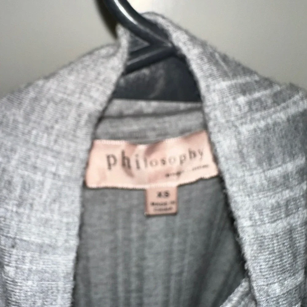Women Philosophy Republic Clothing Grey size XS Ribbed Mock Neck Puff Sleeve Top